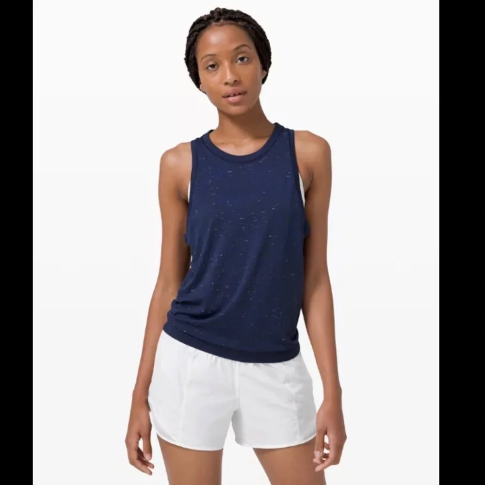 Lululemon Swiftly Relaxed Tank Cosmic Shift Hyper Blue / Black Size 4 - Picture 1 of 14